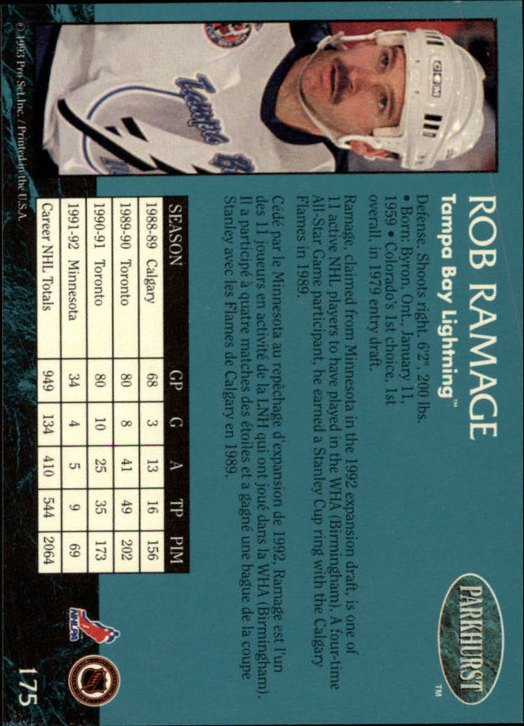 A3975- 1992-93 Parkhurst Hk Cards 1-250 +Rookies -You Pick- 15+ FREE US SHIP - Picture 324 of 454