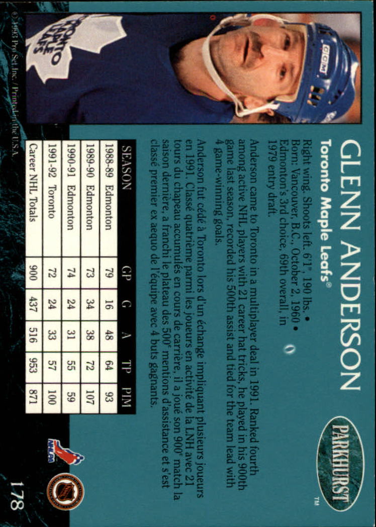 A3975- 1992-93 Parkhurst Hk Cards 1-250 +Rookies -You Pick- 15+ FREE US SHIP - Picture 330 of 454