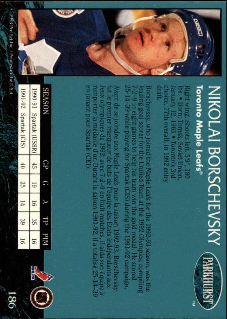 A3975- 1992-93 Parkhurst Hk Cards 1-250 +Rookies -You Pick- 15+ FREE US SHIP - Picture 346 of 454