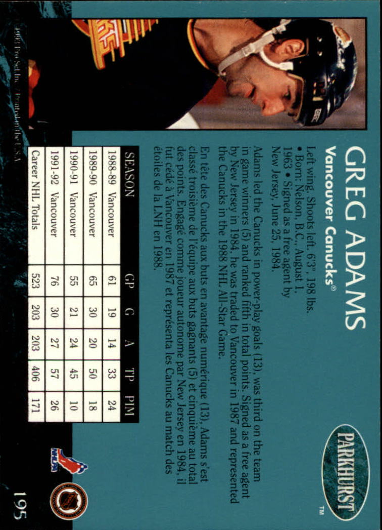 A3975- 1992-93 Parkhurst Hk Cards 1-250 +Rookies -You Pick- 15+ FREE US SHIP - Picture 364 of 454