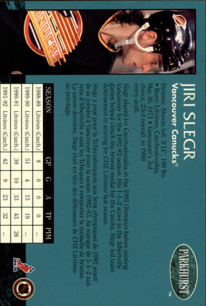 A3975- 1992-93 Parkhurst Hk Cards 1-250 +Rookies -You Pick- 15+ FREE US SHIP - Picture 366 of 454