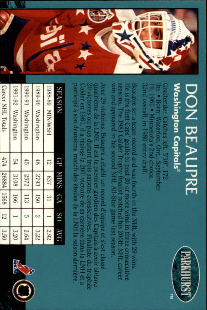 A3975- 1992-93 Parkhurst Hk Cards 1-250 +Rookies -You Pick- 15+ FREE US SHIP - Picture 368 of 454