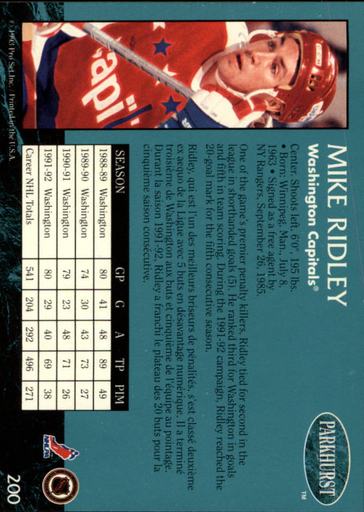 A3975- 1992-93 Parkhurst Hk Cards 1-250 +Rookies -You Pick- 15+ FREE US SHIP - Picture 374 of 454