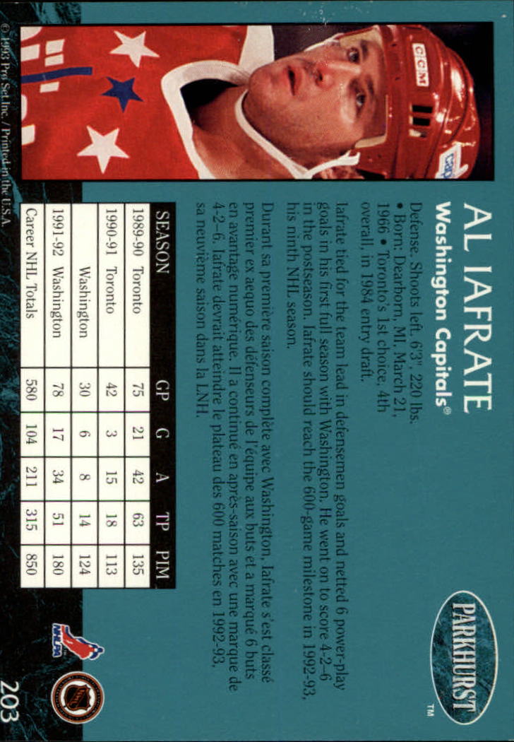 A3975- 1992-93 Parkhurst Hk Cards 1-250 +Rookies -You Pick- 15+ FREE US SHIP - Picture 378 of 454