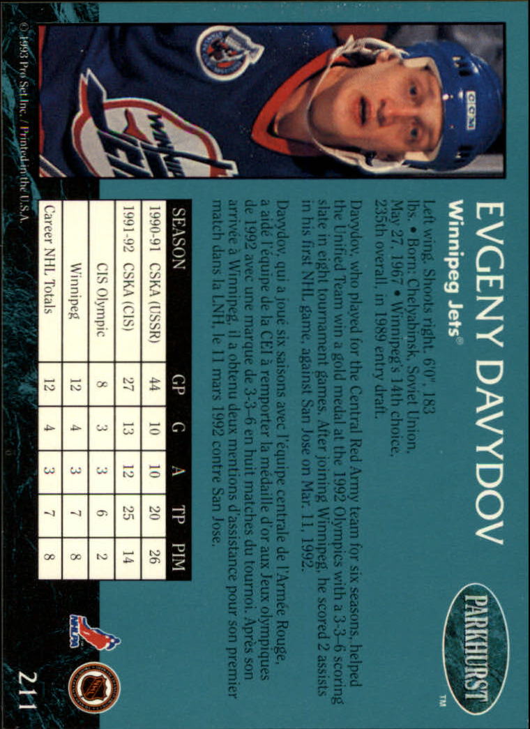 A3975- 1992-93 Parkhurst Hk Cards 1-250 +Rookies -You Pick- 15+ FREE US SHIP - Picture 394 of 454