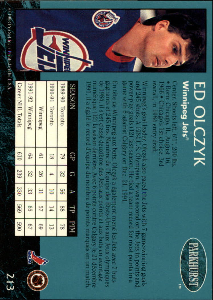A3975- 1992-93 Parkhurst Hk Cards 1-250 +Rookies -You Pick- 15+ FREE US SHIP - Picture 398 of 454