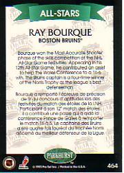 1992-93 Parkhurst #464 Ray Bourque AS back image