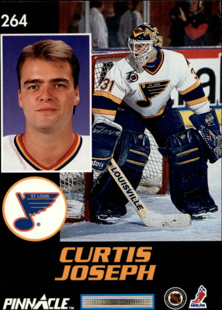 1992-93 Pinnacle #264 Curtis Joseph MASK back image