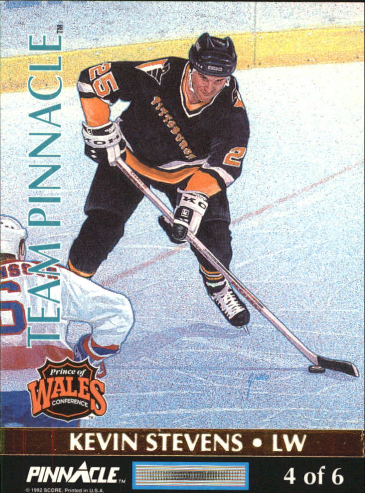1992-93 Pinnacle Team Pinnacle #4 Kevin Stevens/Pavel Bure back image
