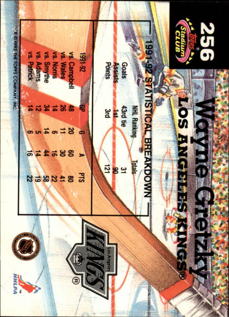 1992-93 Stadium Club #256 Wayne Gretzky MC back image