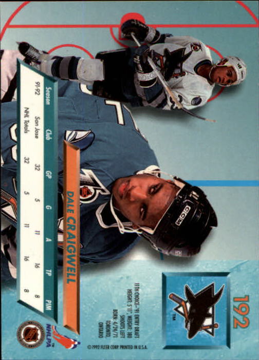 A5576 - Carte Ultra Hockey 1992-93 #s 1-250 + recrues - au choix - 15+ LIVRAISON GRATUITE AUX ÉTATS-UNIS - Photo 381/497
