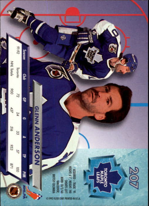 A5576 - Carte Ultra Hockey 1992-93 #s 1-250 + recrues - au choix - 15+ LIVRAISON GRATUITE AUX ÉTATS-UNIS - Photo 411/497
