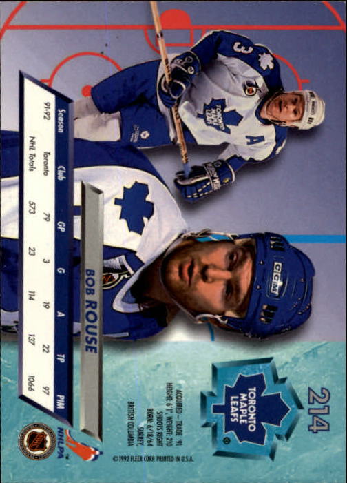 A5576 - Carte Ultra Hockey 1992-93 #s 1-250 + recrues - au choix - 15+ LIVRAISON GRATUITE AUX ÉTATS-UNIS - Photo 425/497