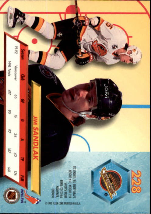 A5576 - Carte Ultra Hockey 1992-93 #s 1-250 + recrues - au choix - 15+ LIVRAISON GRATUITE AUX ÉTATS-UNIS - Photo 453/497