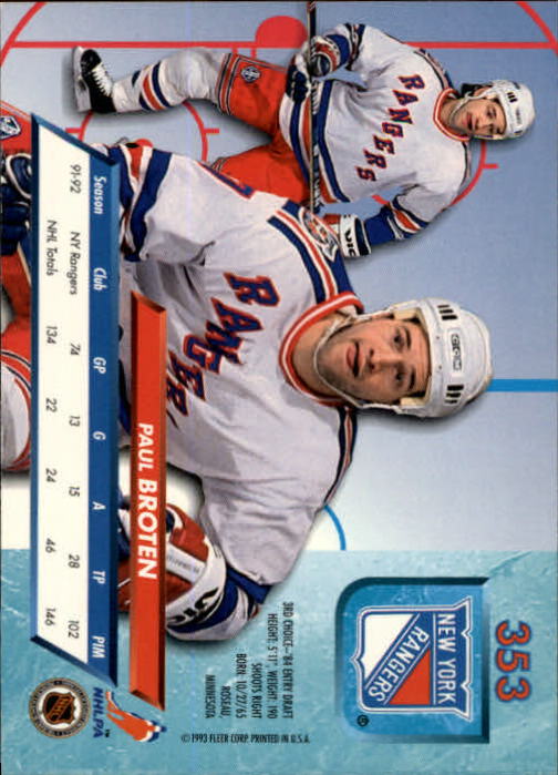 A5576- 1992-93 Ultra Hockey Cards 251-450 +Inserts -You Pick- 15+ FREE US SHIP - Bild 207 von 404
