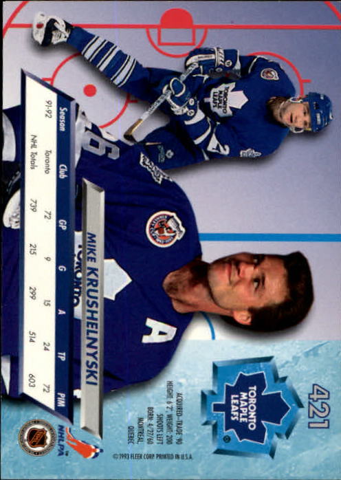A5576- 1992-93 Ultra Hockey Cards 251-450 +Inserts -You Pick- 15+ FREE US SHIP - Bild 343 von 404