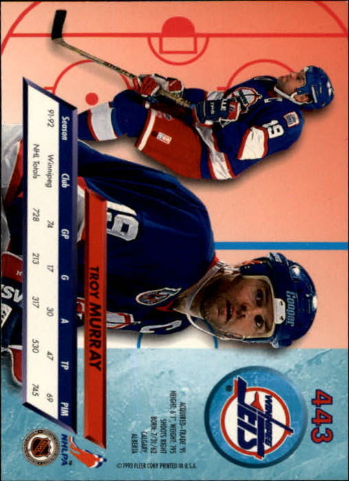 A5576- 1992-93 Ultra Hockey Cards 251-450 +Inserts -You Pick- 15+ FREE US SHIP - Bild 387 von 404