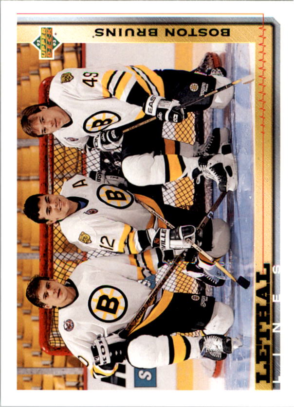 1992-93 Upper Deck #455 Boston Bruins LL/Adam Oates/Joe Juneau/Dmitri Kvartalnov