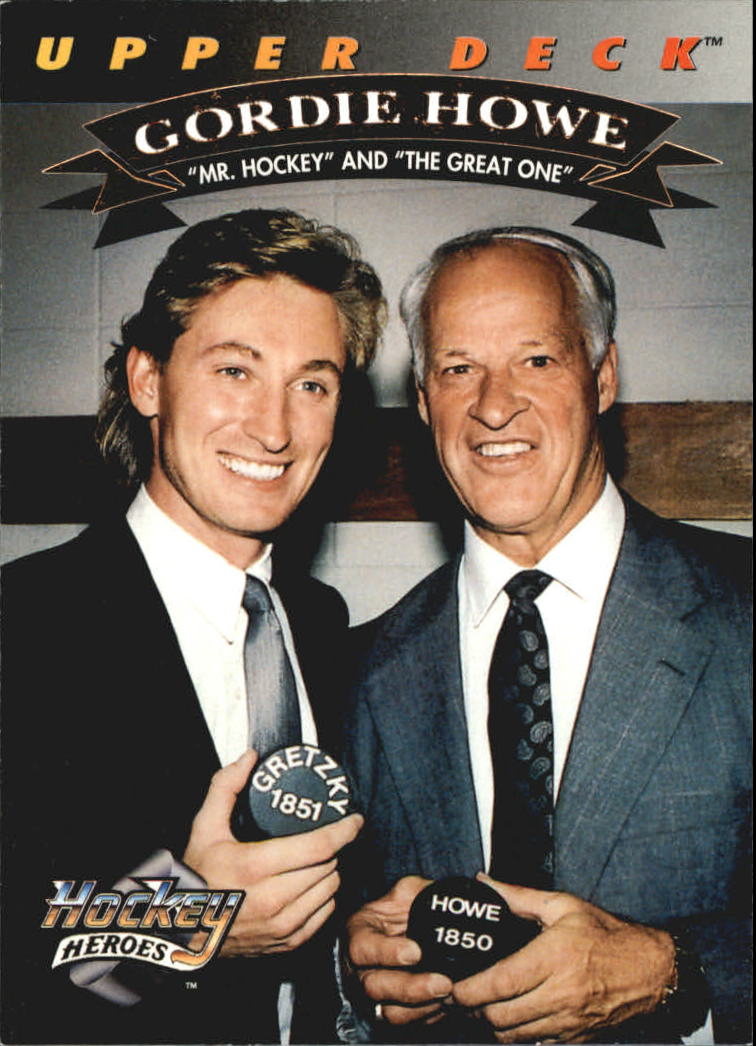 1992-93 Upper Deck Gordie Howe Heroes #26 Gordie Howe/ Wayne Gretzky