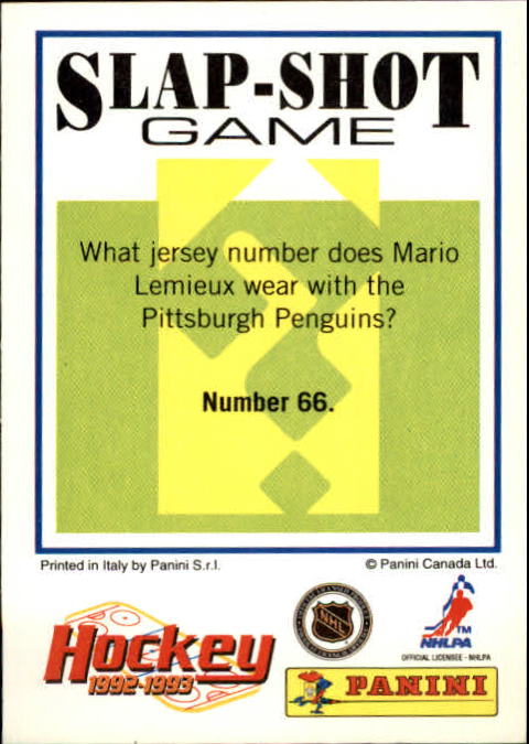 1992-93 Panini Stickers #5 Steve Larmer back image