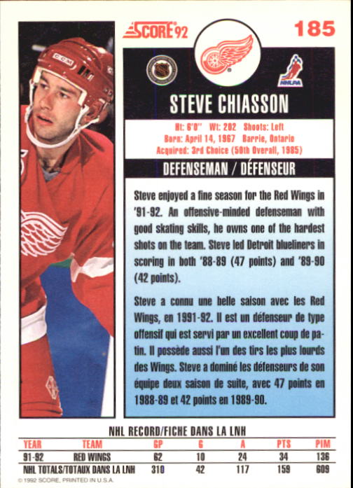 B3532- 1992-93 Score Canadian Hk #s 1-250 +Rookies -You Pick- 15+ FREE US SHIP - Picture 367 of 497
