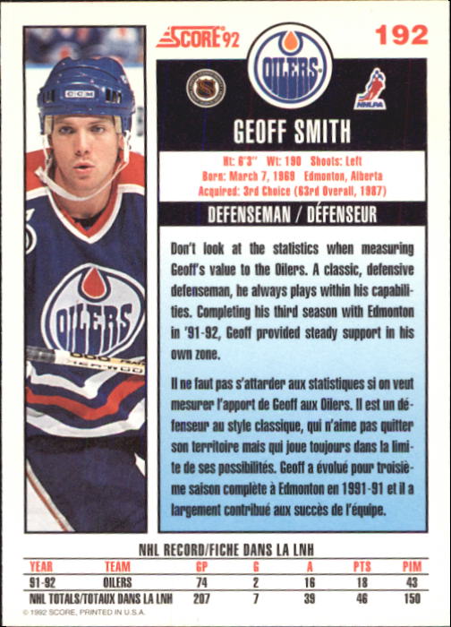 B3532- 1992-93 Score Canadian Hk #s 1-250 +Rookies -You Pick- 15+ FREE US SHIP - Picture 381 of 497