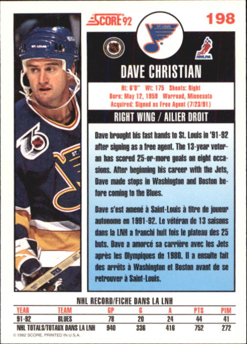 B3532- 1992-93 Score Canadian Hk #s 1-250 +Rookies -You Pick- 15+ FREE US SHIP - Picture 393 of 497