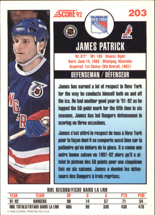 B3532- 1992-93 Score Canadian Hk #s 1-250 +Rookies -You Pick- 15+ FREE US SHIP - Picture 403 of 497