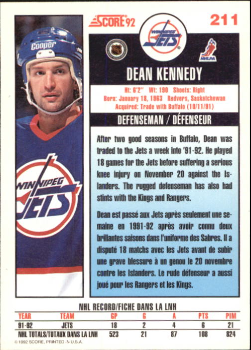 B3532- 1992-93 Score Canadian Hk #s 1-250 +Rookies -You Pick- 15+ FREE US SHIP - Picture 419 of 497