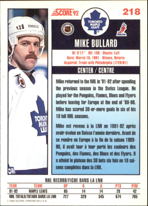 B3532- 1992-93 Score Canadian Hk #s 1-250 +Rookies -You Pick- 15+ FREE US SHIP - Picture 433 of 497