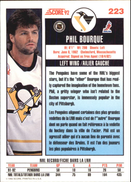 B3532- 1992-93 Score Canadian Hk #s 1-250 +Rookies -You Pick- 15+ FREE US SHIP - Picture 443 of 497