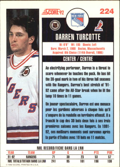 B3532- 1992-93 Score Canadian Hk #s 1-250 +Rookies -You Pick- 15+ FREE US SHIP - Picture 445 of 497