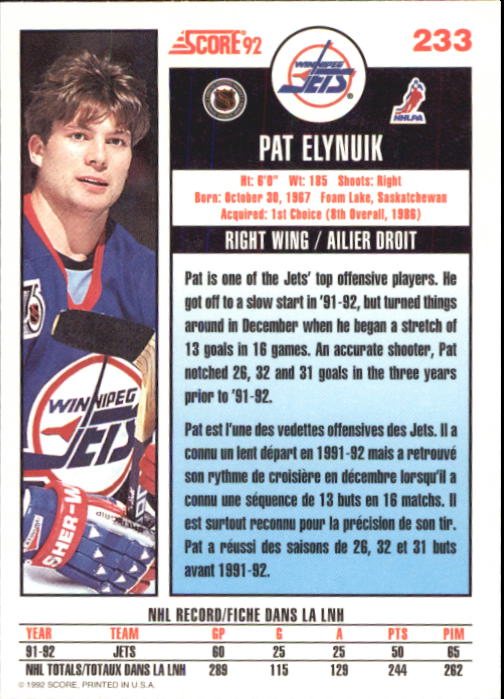 B3532- 1992-93 Score Canadian Hk #s 1-250 +Rookies -You Pick- 15+ FREE US SHIP - Picture 463 of 497
