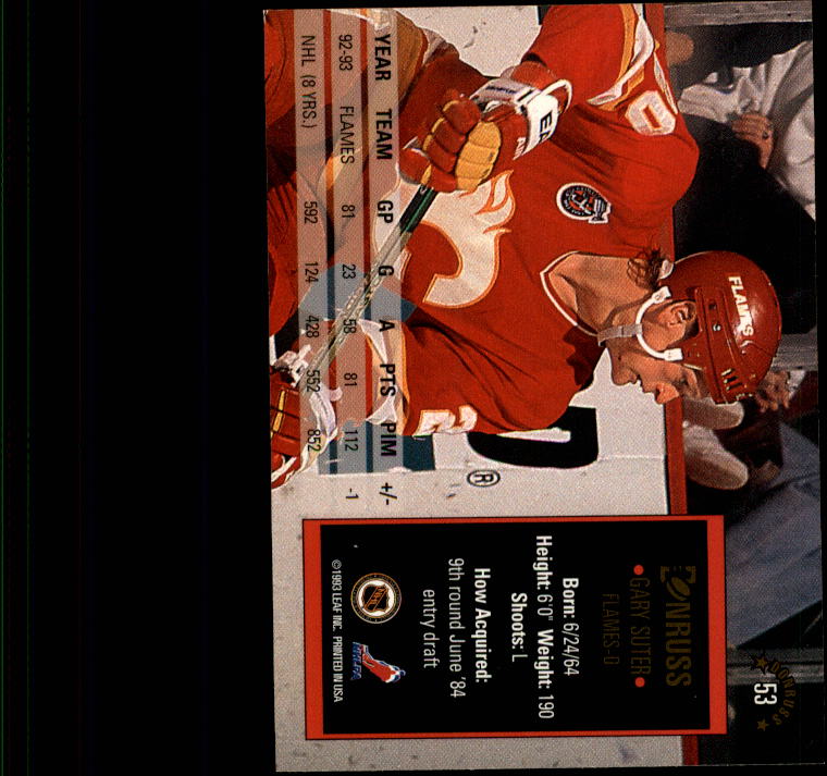 1993-94 Donruss #53 Gary Suter back image