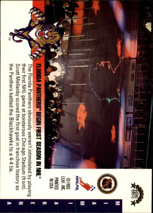 1993-94 Donruss #391 Panthers Opening Night back image