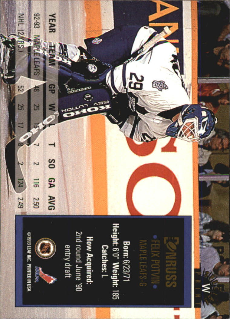 1993-94 Donruss Special Print #NNO Felix Potvin