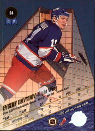 1993-94 Leaf #24 Evgeny Davydov back image