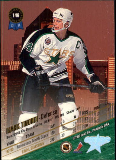 1993-94 Leaf #146 Mark Tinordi back image