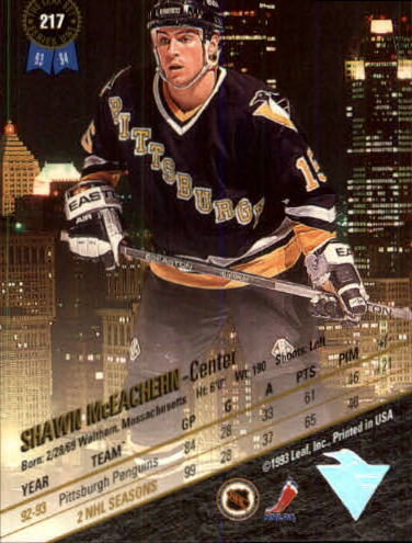 1993-94 Leaf #217 Shawn McEachern back image