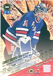 1993-94 Leaf #313 Corey Hirsch back image