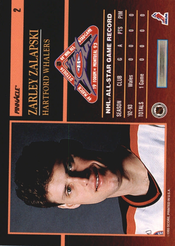 1993-94 Pinnacle All-Stars #2 Zarley Zalapski back image