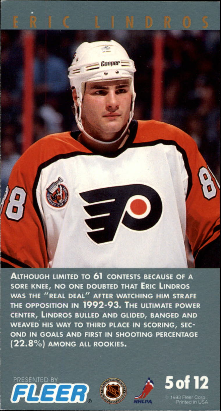 1993-94 PowerPlay Second Year Stars #5 Eric Lindros back image