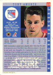 1993-94 Score #215 Tony Amonte back image