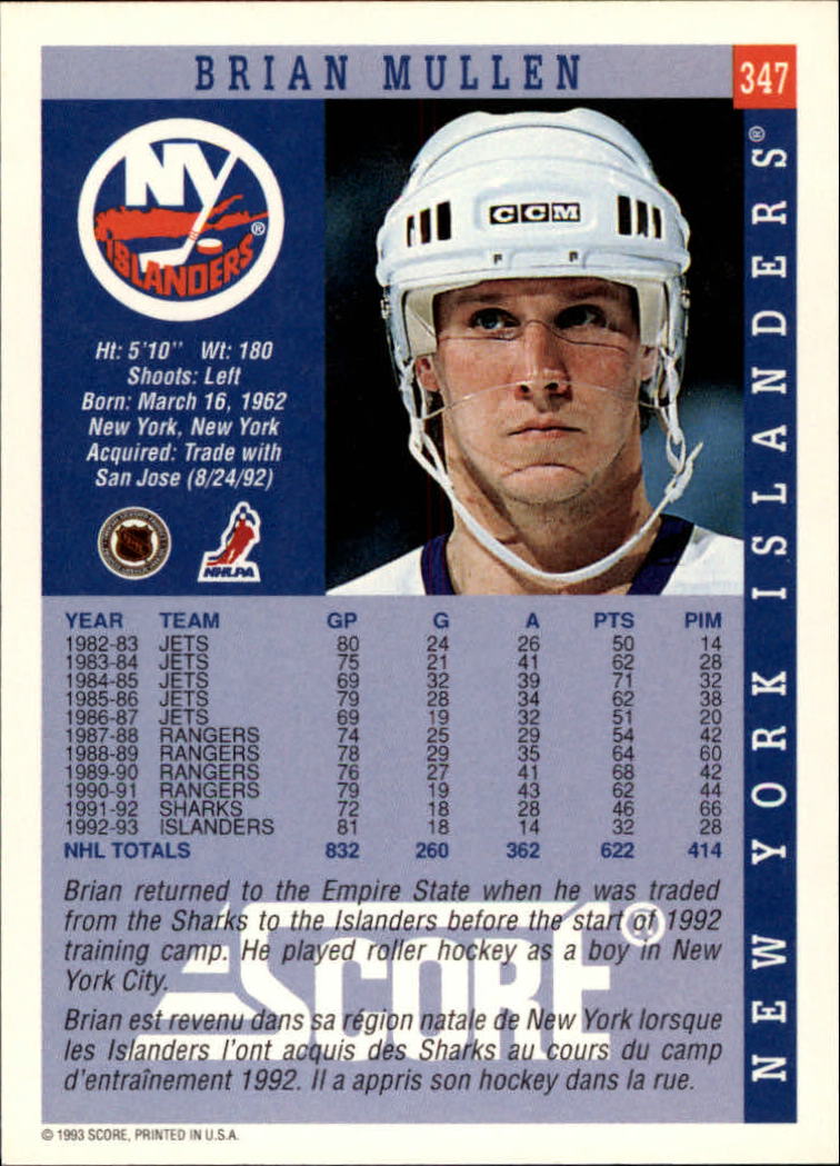 1993-94 Score Canadian Hk #s 253-500 +RC's (A1224) - You Pick - 15+ FREE SHIP