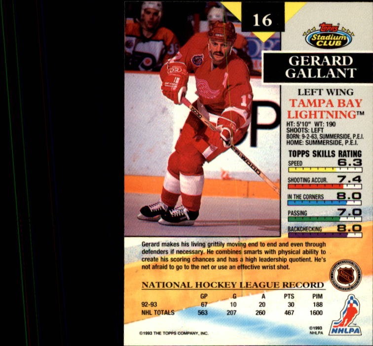 B1400- 1993-94 Stadium Club Hk #s 1-250 +Rookies -You Pick- 15+ FREE US SHIP - Picture 33 of 493
