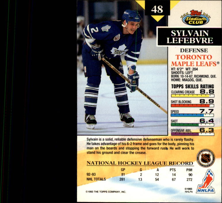 B1400- 1993-94 Stadium Club Hk #s 1-250 +Rookies -You Pick- 15+ FREE US SHIP - Picture 95 of 493