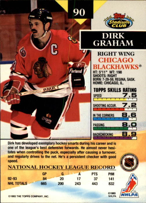 B1400- 1993-94 Stadium Club Hk #s 1-250 +Rookies -You Pick- 15+ FREE US SHIP - Picture 177 of 493
