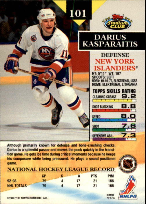 B1400- 1993-94 Stadium Club Hk #s 1-250 +Rookies -You Pick- 15+ FREE US SHIP - Picture 199 of 493