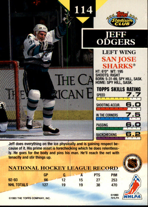B1400- 1993-94 Stadium Club Hk #s 1-250 +Rookies -You Pick- 15+ FREE US SHIP - Picture 225 of 493