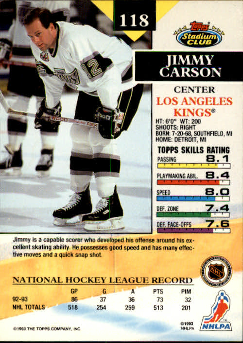 B1400- 1993-94 Stadium Club Hk #s 1-250 +Rookies -You Pick- 15+ FREE US SHIP - Picture 233 of 493